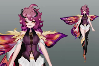 design anime live2d vtuber model rigging  live2d vtuber character vtube studio