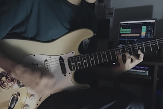 record jazz rock guitar riffs and solos for your song