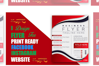 design flyers, brochures, posters for online marketing and printing in 24hours