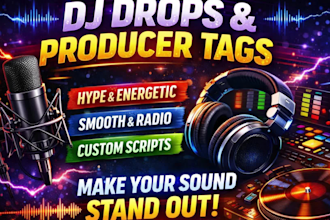 create professional dj drops, dj tags, and producer tags for brands