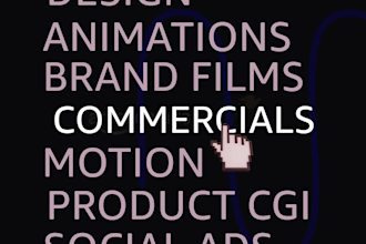 create motion graphics and cinematic product ad video