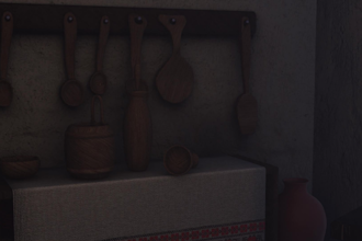 create a stylized folk horror 3d prop or character in blender