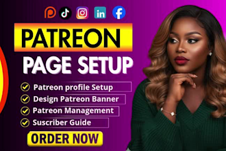 set up and optimize your patreon page professionally