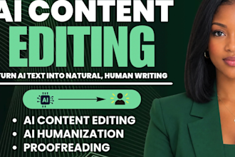 rewrite, edit, humanize ai ebook content, chatgpt content, ai content editing