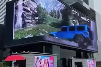 create 3d anamorphic billboard video and 3d cgi vfx visual ad