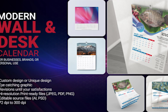design premium wall and desk calendar for your brand
