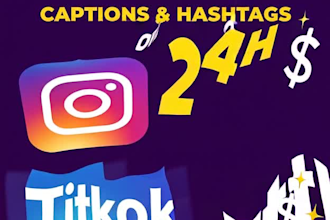 write viral instagram captions and hashtags