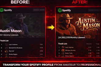 design spotify artist banner and professional profile header