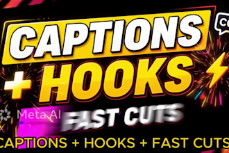 edit tiktok shorts, reels with viral captions and hooks