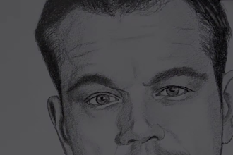 custom pencil potrait, digital sketch drawing