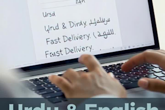 type urdu PDF to word and do data entry work