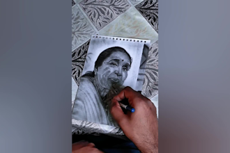 draw hyper realistic graphite and charcoal portrait sketch