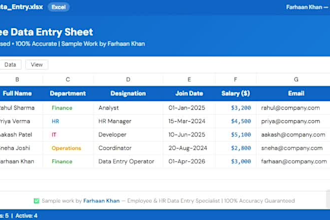 do financial data entry , book keeping and excel work