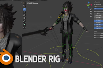 rig your 3d character in maya or blender