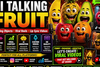 create ai talking fruit, viral talking object, ai fruit video for viral content
