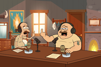 create animated podcast or talk show character animation