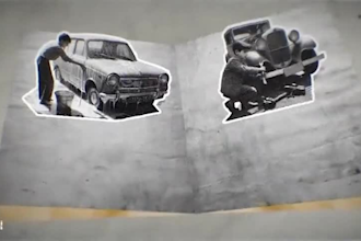 create animated collage scene for youtube documentary channels, vox style video