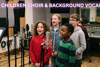 record children choir and backing vocals for your song