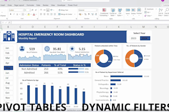 create interactive excel dashboard, KPI reports and sales dashboard