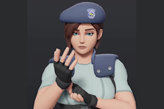 model rig animate 3d low poly character for game asset, animation and others