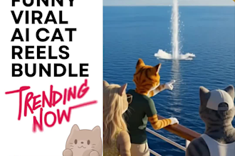 give 600 funny viral ai cat short reels limited edition