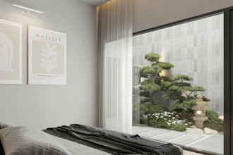 create 2d and 3d japandi wabi sabi interior design