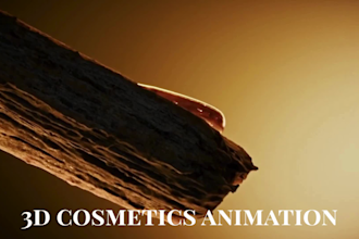 create realistic 3d cosmetic product animation for skincare and beauty brands