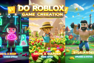do roblox full game creation, steal a brainrot, grow a garden or simulator game