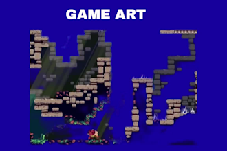 create pixel art design animation video game concept art and game assets