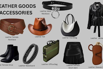 design leather belt tech pack leather jacket leather ladies short skirt necklace