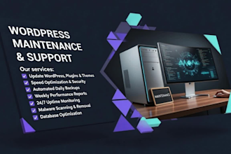 revamp wordpress website monthly maintenance support fix website errors optimize