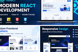 create a modern responsive react website