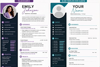 create professional CV and resume templates