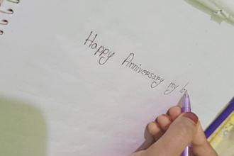 write your text in real aesthetic cursive handwriting