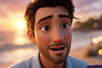 create 3d ai animated romantic video 3d pixar proposal ai storytelling animation
