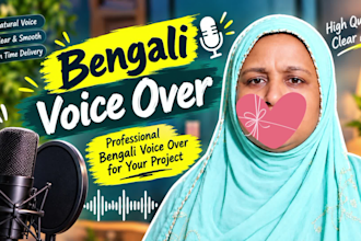 do bengali voice over for you