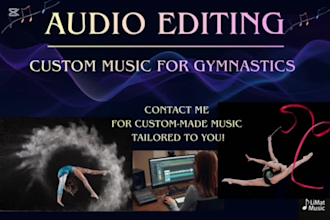 cut, mix and edit a custom music for gymnastics routines