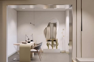 design a modern beauty salon interior with 3d renderings