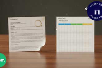 convert PDF and word files into fully editable excel sheets