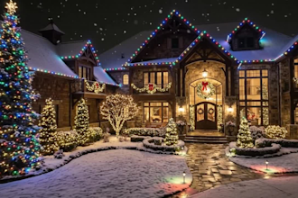 create a christmas lights commercial video