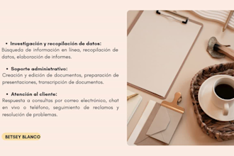 be your professional virtual assistant in spanish