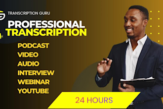 transcribe audio, video, youtube, podcasts, interviews
