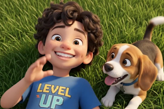 create 3d animation children book trailer in cinematic, anime book illumination