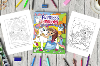 design bold and easy coloring books with cover for KDP