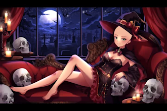 draw halloween ych, witchy magic