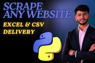 scrape website data and deliver in clean excel or csv format