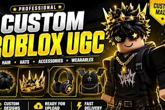 custom roblox ugc accessories, hairs, hats, wearable items and character items
