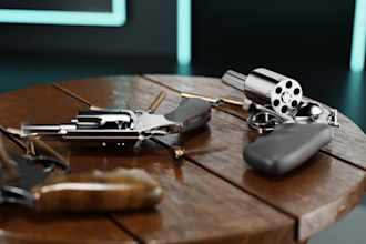 create game ready 3d props and hard surface models