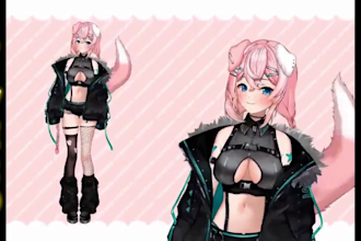 design and rig professional live2d vtuber model for vtube studio