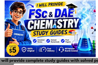 provide chemistry tutoring and create study guides for fsc  dae topics